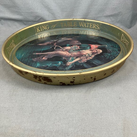 VTG Cheinco Clysmic King of Table Water Drink Serving Tray Advertising Metal 14" - Picture 3 of 3